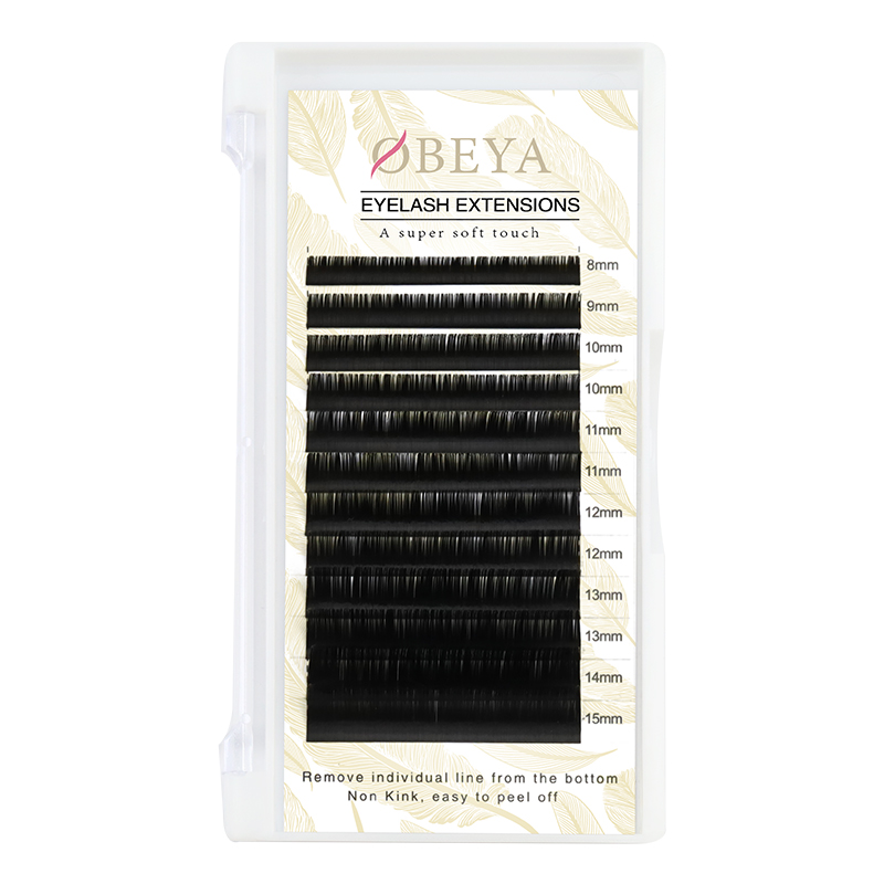 Wholesale price korea pbt fiber 0.03-0.25mm individual eyelash extensions with lash box YY