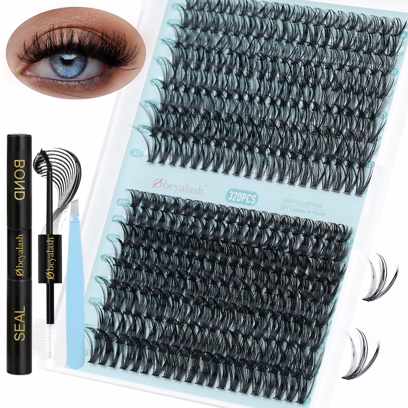 30D 40D Heat Melted DIY Cluster Lashes Kit With La...
