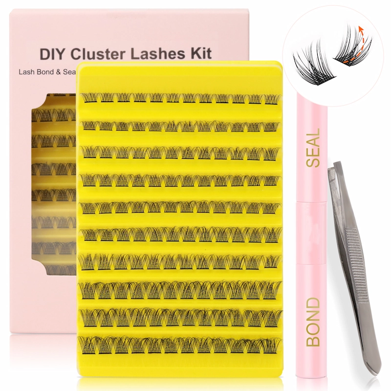 Hot Selling DIY Cluster Lashes Kit With Lash Bond and Seal Private Label LM