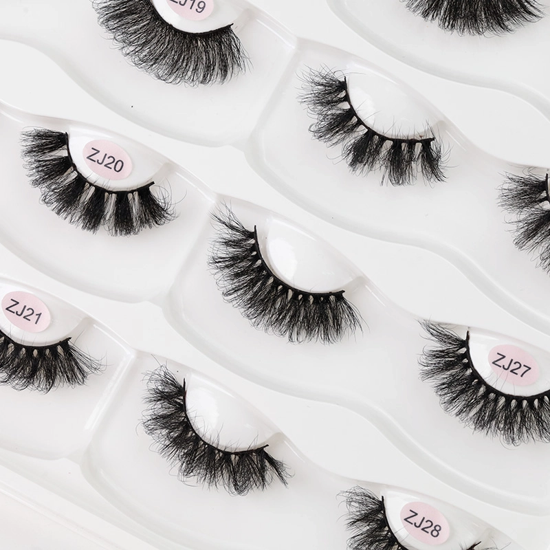 New 3D 20MM Natural and 5D 25MM Long Fluffy Faux Mink Lashes Private Label LM