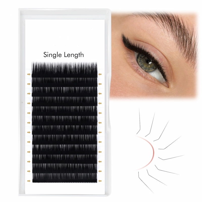 Popular Eyelash Extensions High Quality Material Curl C and L Easily to Make Fox Eye Look
