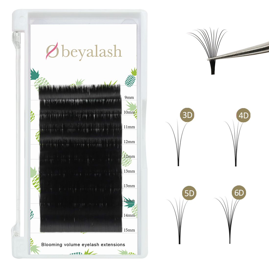 Fast delivery easy fan blooming eyelash extension private label