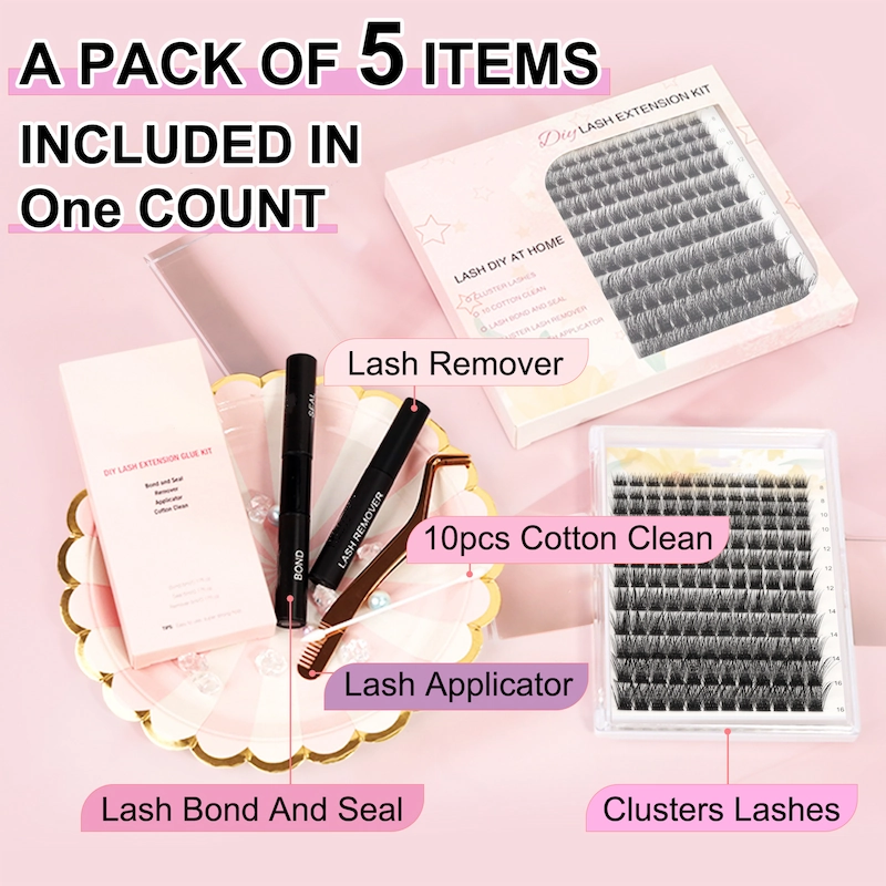 Hot Selling DIY Cluster Segmented Lashes Extension Kit with Private Label LM