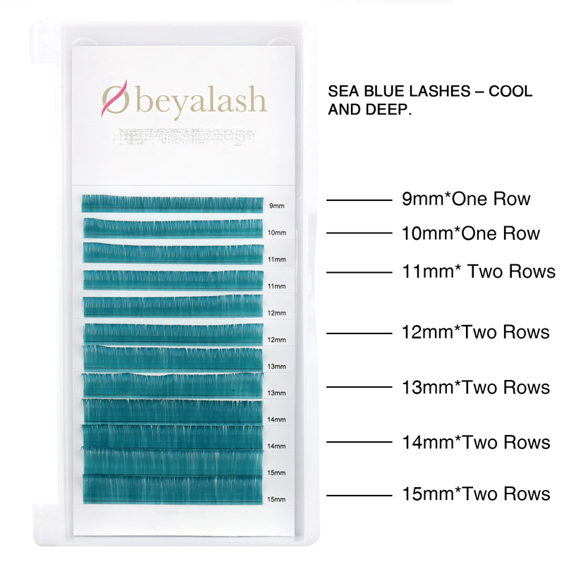 Colored eyelash extensions mixed tray for sale C D curl  0.07 thickness JN 