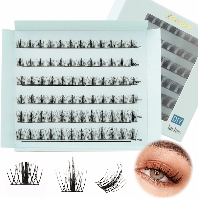 Private Label Small Box DIY Cluster Lashes Kit Easy To Carry LM
