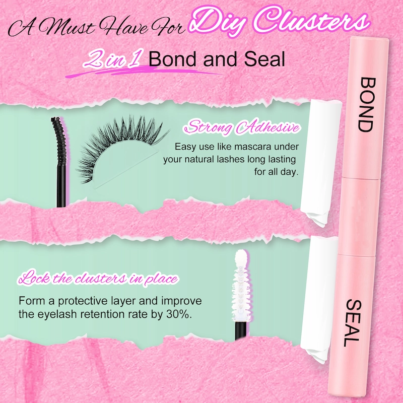 Private Label 30D 40D DIY Cluster Lashes Kit Create Your Own Lash Extension Look At Home LM