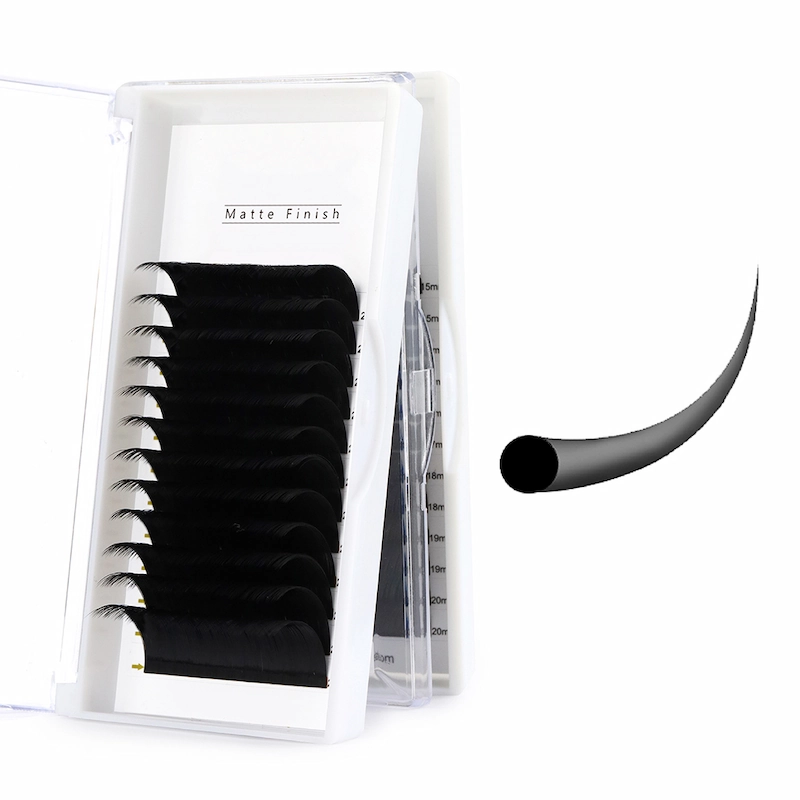 Hot Selling Private Label Matte Black Classic and Volume Eyelash Extensions LM