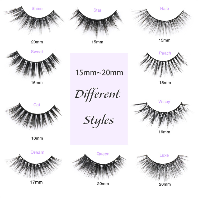 Wholesale Strip Lashes Purple Box Eyelashes LM