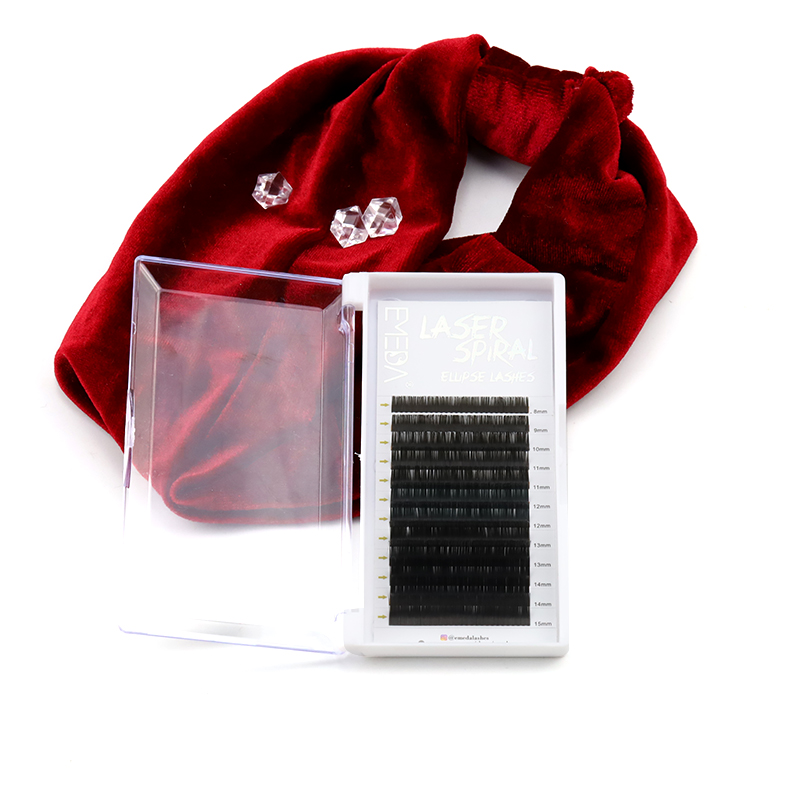 Private label ellipse flat lashes extensions JN