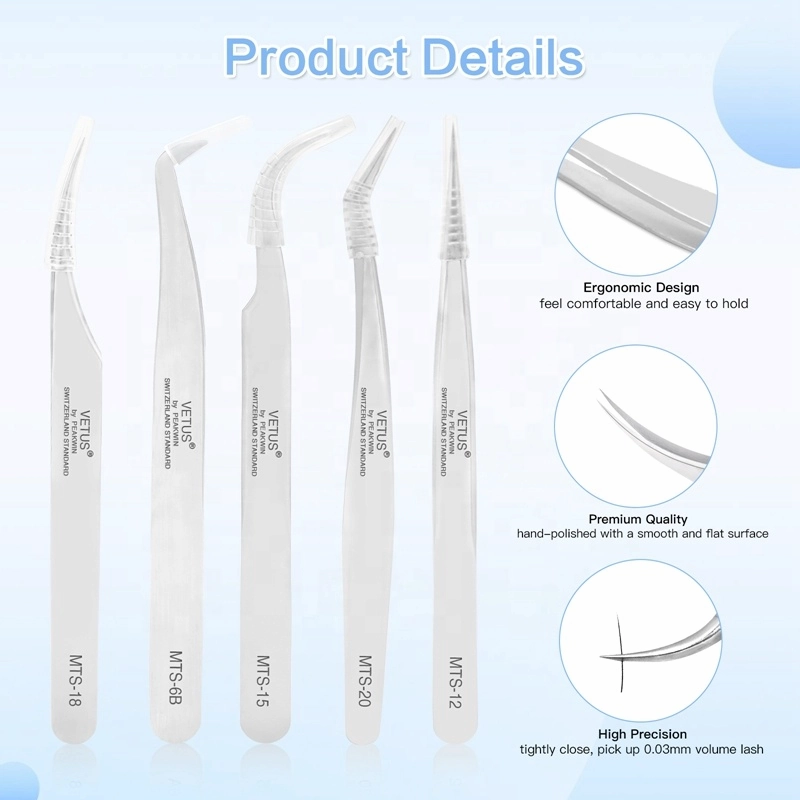 High Quality Eyelash Extension Tweezers Stainless Steel Multiple Use