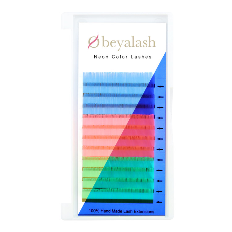 Neon Colored Eyelash Extensions Private Label-YZZ