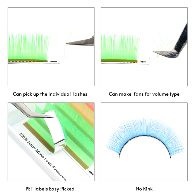 Neon Colored Eyelash Extensions Private Label LM