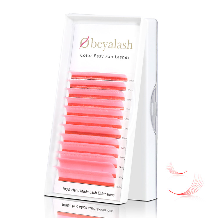 Hot Colored Pink Eyelash Extensions Wholesale-YZZ