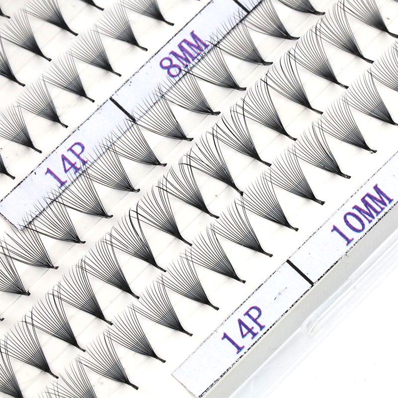 Inquiry for pointed base premade fans eyelash 6D 8D 12D middle stem premade volume fans JN
