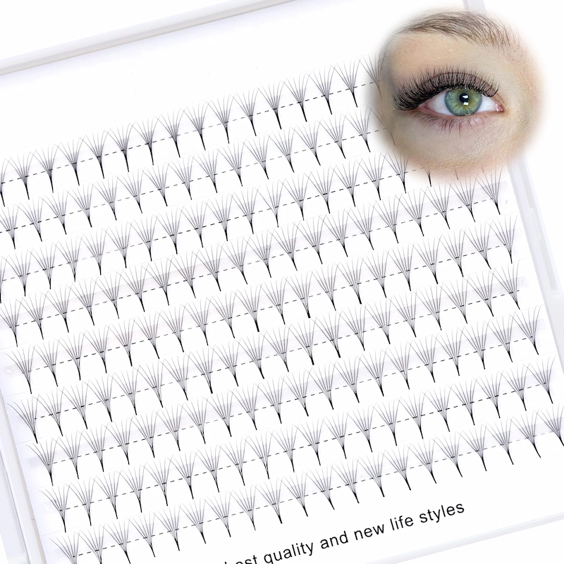 Large Tray Premade Fans Eyelash Extensions Pointy ...