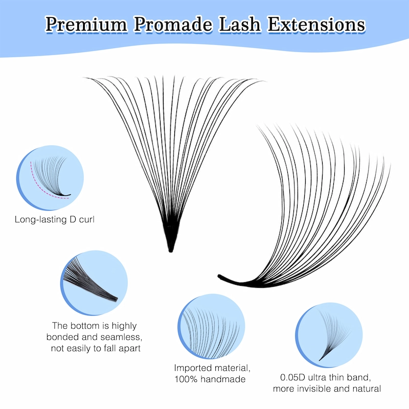 Wholesale Premade Loose Fan Lashes 0.05 20D 600pcs Lash Extension Save Your Time
