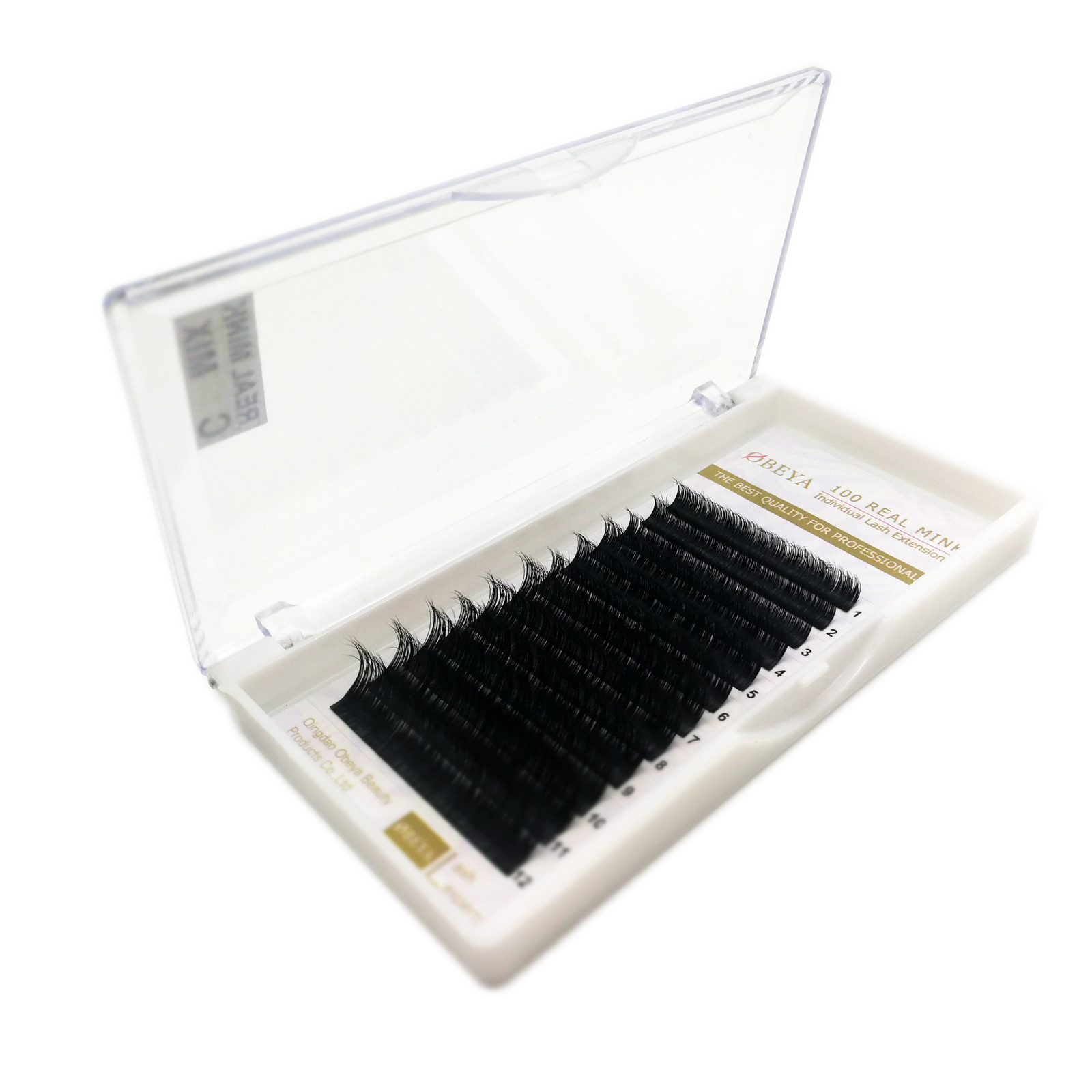 ODM OEM accepted C D Curl 100% real mink volume eyelash extensions  YY 