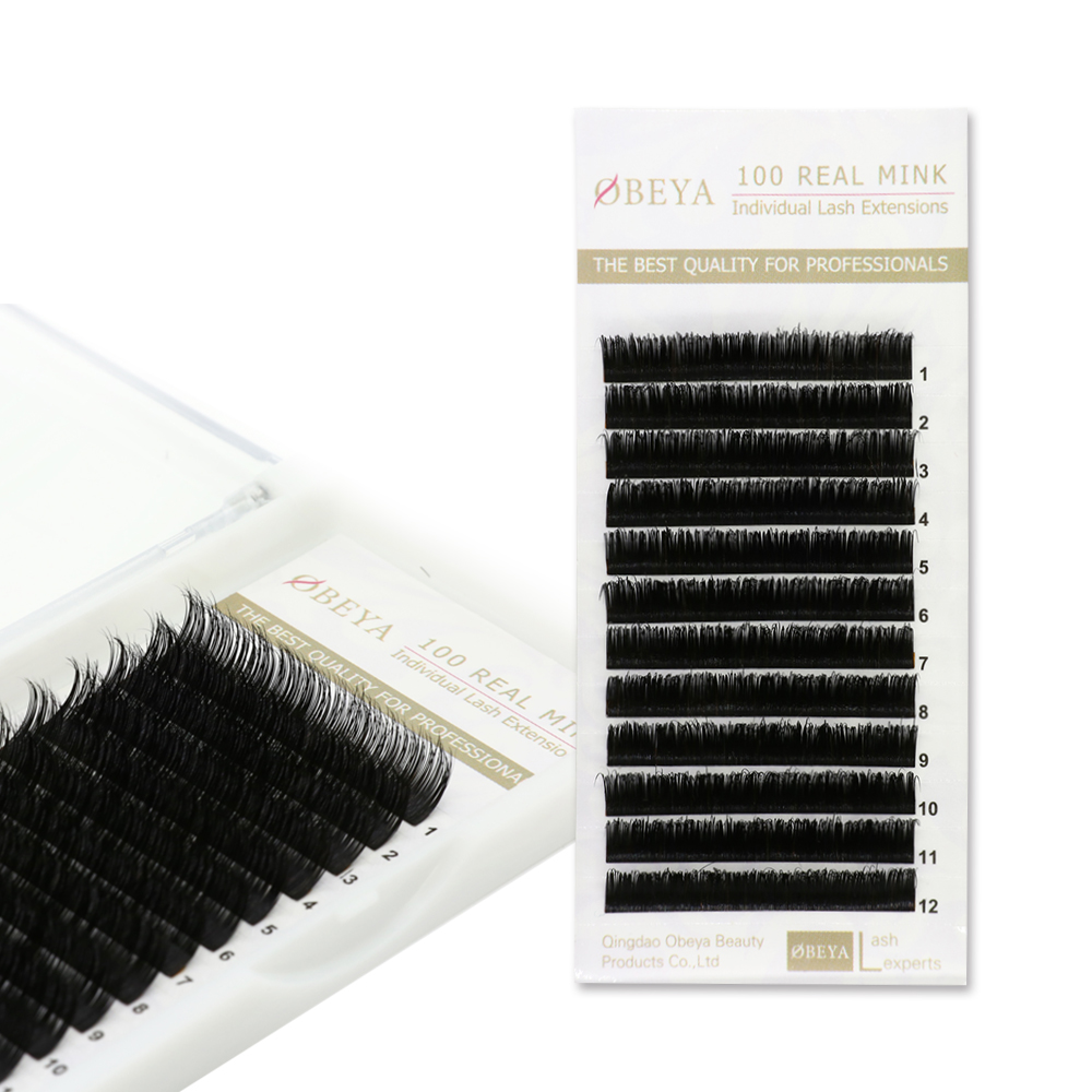 ODM OEM accepted C D Curl 100% real mink volume eyelash extensions  YY